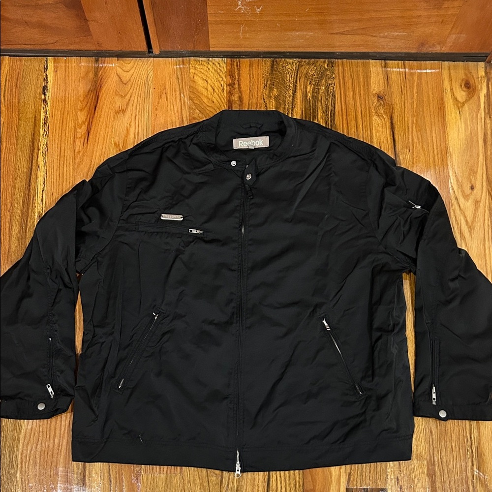 Reebok Men's Black Windbreaker Jacket